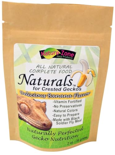 Nature Zone Natural Crested Gecko Food Complete Diet -RIPE Banana, 2 oz / 56 G