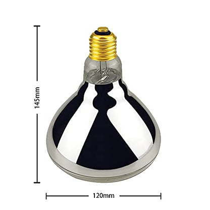 2 Pack Heat Lamp Clear Infrared Bulbs PAR38/250 Watts Glass Lamp Bulb for Food Service, Brooder Bulb, Chicks, Pet, Bathroom, Light Therapy Use E26 Base, Flood Light Heat Lamp Bulb - style: PAR38/250 Watts