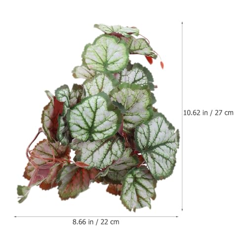 PRETYZOOM Artificial Hanging Reptile Plant with 23 Leaf Faux Foliage, Suction Cup Attachment, Lifelike Artificial Leaves Pendant for Reptile Terrarium Environment Decoration and Amphibian
