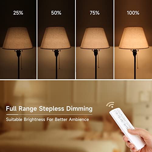 Indoor Dimmer for String Lights, Remote Control Light Dimmer Plug in, Light Timer for Led Lights, 2 and 3 Prong Adapter, 100FT Range for Dimmable LED/Tungsten Bulb/Patio Lights/Table Lamp - style: Indoor Dimmer Plug