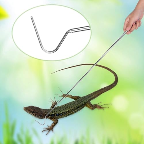 Snake Capture Hook, Stainless Steel Extensible Telescopic Snake Catcher Capture Hook Snake Reptile Catcher(68cm)