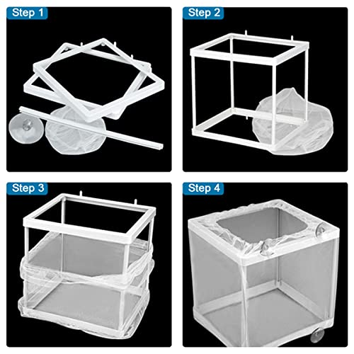 2 Pack Aquarium Fish Breeder Box - Fish Isolation & Hatching Box with Incubator Mesh & 10 Suction Cups (Small & Big Size)