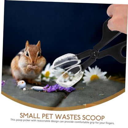 YARNOW 3pcs Multi-use Small Animal Poop Scoop Plastic Scissor for Hamster Supplies Scientific Grip for Safety