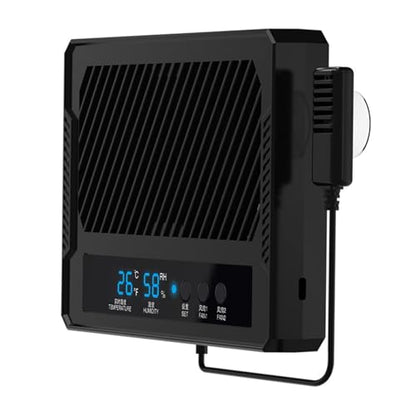 Fan for Reptile Enclosure Dehumidifier Temperature and Humidity Meter Terrarium Thermometer Hygrometer for Amphibians Gecko