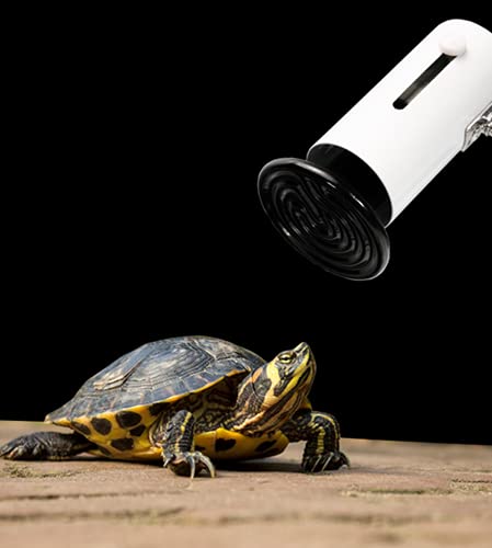 200W Reptile Ceramic Heat Lamp Ceramic Infrared Heat Emitter No Harm No Light Reptile Heat Lamp Bulbs E26 Black Lamp for Pet Brooder Coop Chicken Lizard Turtle Snake Bearded Dragon,2-Pack