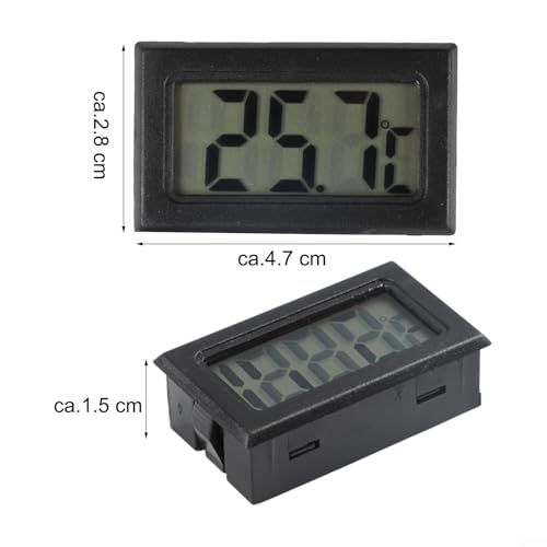 Digital for MINI Thermometer With LCD Display Waterproof Humidity Meter Sensor -50 To 110°C For Aquariums Terrariums And Liquid Measurement Includes for battery And Black Cable(2 meters) - size: 2 meters