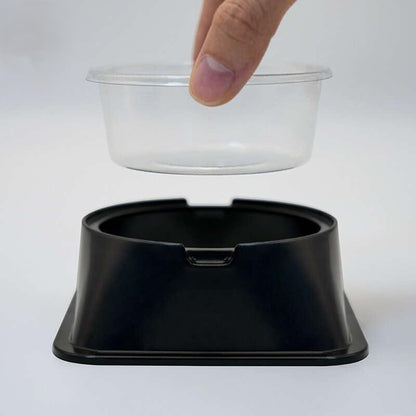 Reptile Water Bowl with Disposable Insert, No Spill Reptile Food Dish for Bearded Dragon, Leopard Gecko, Lizard, Snake, Small Pets, Easy to Clean & Hygienic