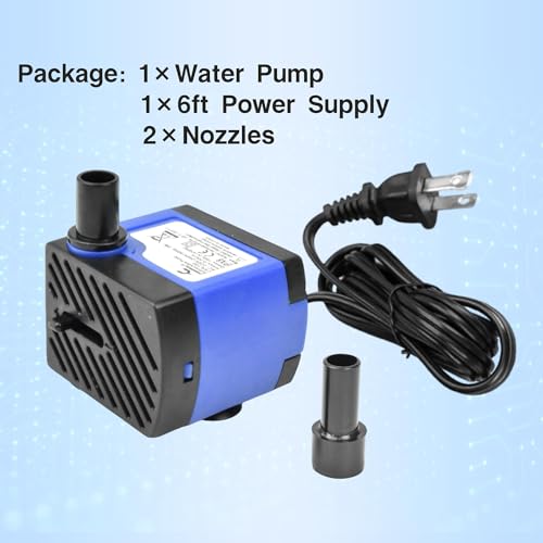 CONQUERALL 4W Circulation Pump 74GPH Adjustable Flow Hydroponics Supplies for Tabletop Water Fountain - color: 74gph-4w, size: 1PC
