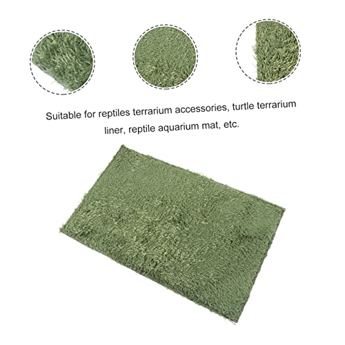 Yardwe 2pcs Reptile Moss Carpet Mat Lizard Tank Decor Soft Reusable Terrarium Substrate