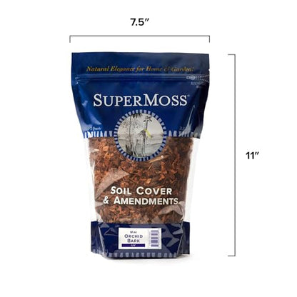 SuperMoss (23108) Orchid Potting Bark, 100% Natural White Fir Bark, 1/4", 2qt - size: 80.75 Cu. In., style: 1/4"