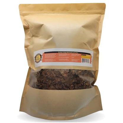 SCOTTY'S BUGS Mulched Leaf Litter for Reptiles, Isopods Live & Snails, Isopod Substrate, Terrarium Bedding, Organic Leaves from Natural Woodlands, 24-Ounce Pack - size: 24oz