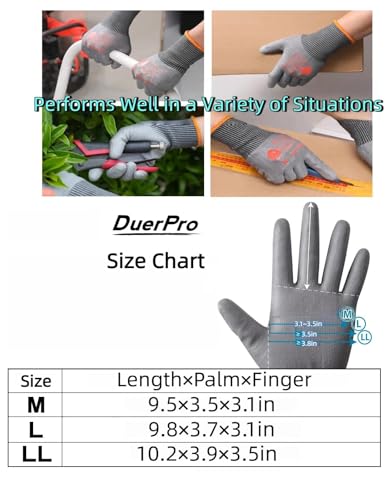 Cut-Resistant Gloves ASNI A5 Safety Work Glove | Design in Japan Cut-Resistant Nitrile-Coated Anti-Slip Anti-Blade Worksite DIY Diamond Silk Fiber construction nitrile coated - size: X-Large