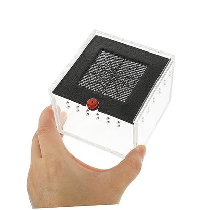 POPETPOP Clear Viewing Reptile Storage Box with Ventilated Acrylic Panel Feeding Habitat for Lizards Snakes Tarantulas and Other Reptiles