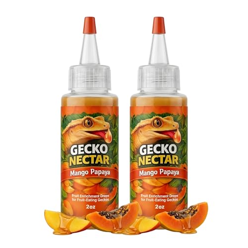 CTWPets Gecko Treat – Liquid Fruit Nectar Drops for Crested Gecko, Day Gecko & Gargoyle Gecko | Treat, Water Additive & CGD Mixer (4oz, Mango Papaya) - size: 4 Fl Oz (Pack of 1)