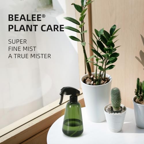 Spray Bottle for Plants 2 Pack, 16oz - Ultra Fine Mist, Plant Mister Empty Spray Bottles Indoor, Leak Proof Misting Water Sprayer Bottle for Gardening, Plant Care, Hair Care, Cleaning Solutions - color: Green & Brown