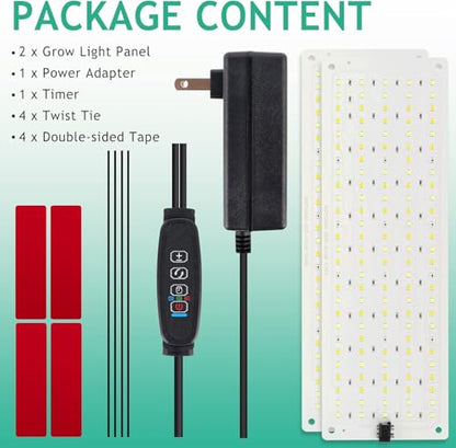 LBW Plant Grow Light, Full Spectrum Plant Light for Indoor Growing, 270 LEDs Growing Lamp with Auto On/Off Timer 4/8/12H, 3 Lighting Modes, 10 Dimmable Levels, 2 Pack - size: 2 Packs