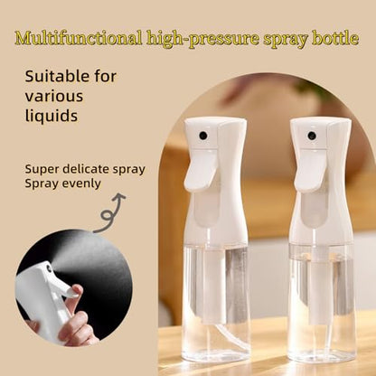 2 Pack Continuous Spray Bottles - Ultra Fine Mist Sprayer | 6.8 OZ Water Spray Bottle for Hair, Cleaning, Plants, Pets, Salons