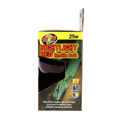 Zoo Med Nightlight Red Reptile Heat Bulb, 25 Watts - size: 25 W