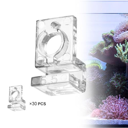 30Pcs Aquarium Lid Clips Water Pipe Fixing Clamps Clamps Aquarium Lid Support Brackets, for 5.5mm - size: for 5.5mm