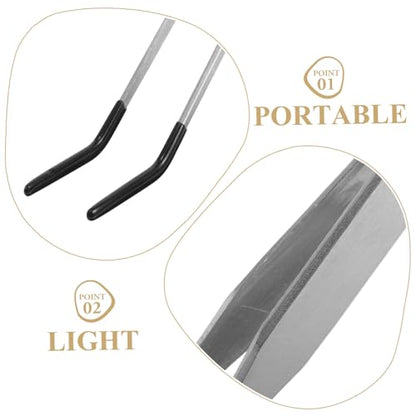 Levemolo 2pcs Long Aquarium Tweezers: Straight And Curved Tweezers - Stainless Steel Reptile Feeding Tongs Terrarium Tools Supplies