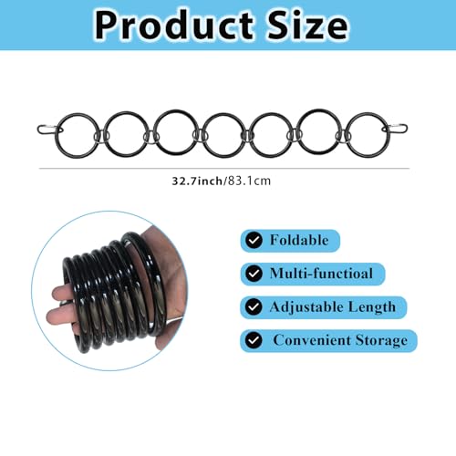 Snake Climbing Rings, Snake Climbing Chain for Ball Python Hoop & Corn Snake, Adjustable Playground Reptile Tank Accessories for Garter Snakes, Lguana, Lizards, Gecko, Chameleons, Parrot