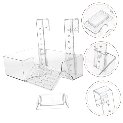 Turtle Basking Platform Acrylic Hanging Ramp for Aquatic Turtles Wall Mounted Reptile Saving Climbing Terrace for Sunbathing and Resting Aquariums