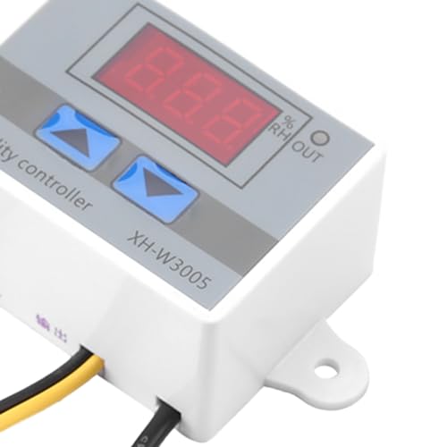 Digital Humidity Controller, 0~99% RH Digital Hygrometer 12V/24V/220 V Control Switch Incubator Controller XH - W3005 for Controlling Humidity in Farms and Other Factories (12V)