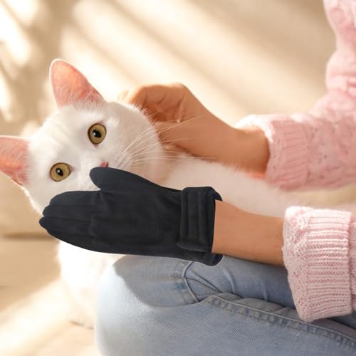 Anti Bite Gloves | Scratch Resistant Mitts - Hamster Calming Gloves | for Sugar Petaur Bird Parrot Hedgehog - color: Black