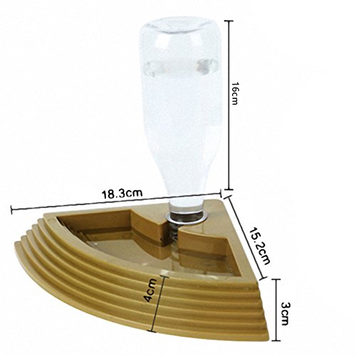 OMEM Reptile Water Fountain Water Dish for Pet Busy Man Needed Items (Khaki) - color: Khaki