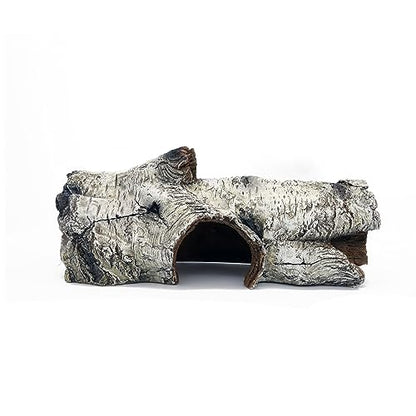 JIHAQUA Aquarium Resin Bark Terrarium Decor, Lizard, Snake or Reptile Hide,Lizard, Spider and Aquarium Fish Hide Cave (Medium Bark A)