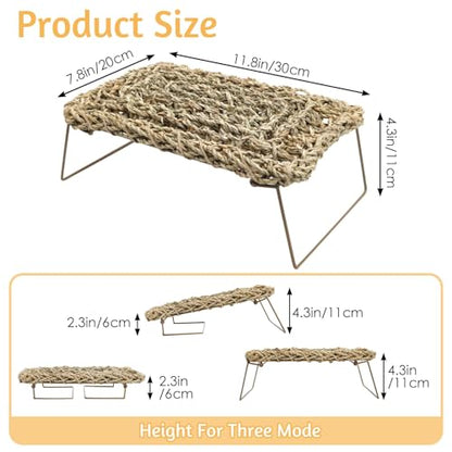 BNOSDM Reptile Cork Bark Substrate and Sea Grass Bed Mat for Lizard, Gecko