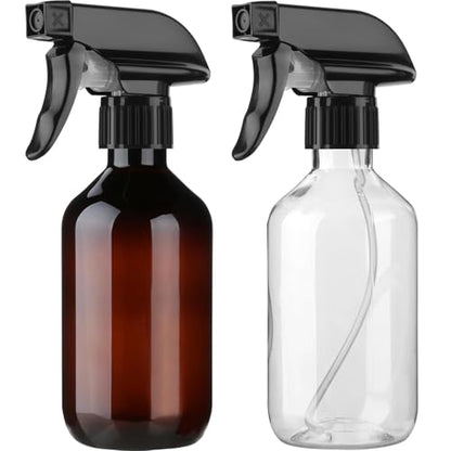 Arkeiliy 2-Pack Leakproof Spray Bottles (300ml/10oz) - Adjustable Nozzle for Fine Mist & Jet Stream | Premium Refillable Plastic Bottles for Hair Styling, Plant Misting, Cleaning Solutions (C+B) - color: C+B