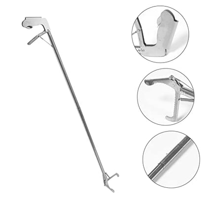 Totority Folding Stainless Steel Snake Catcher Grabber Tool Locking Mechanism for Safe Handling of Snakes and Reptiles Lightweight Portable Design for Gardens and Zoos