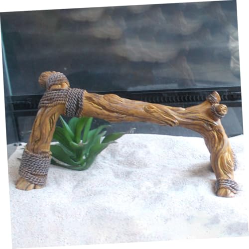 Mipcase Realistic Reptile Climbing Branch for Terrarium Decor Natural Driftwood Design for Snakes Lizards and Other Reptiles Enriches Habitat with Rain Forest Theme