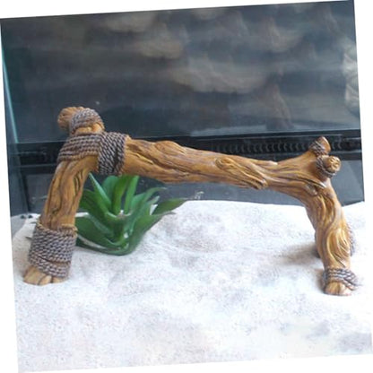 Mipcase Realistic Reptile Climbing Branch for Terrarium Decor Natural Driftwood Design for Snakes Lizards and Other Reptiles Enriches Habitat with Rain Forest Theme