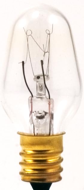 Sylvania 4 Watt Night Light Bulbs 4 Pack - Incandescent C7 E12 Candelabra Base Night Light Bulb, Dimmable Small Mini Bulbs for Nightlights, 4W 120V Clear Warm White - color: Clear Finish