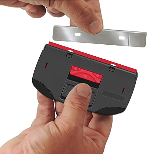 ALLWAY GRS Wide Euro-Style Glass & Tile Scraper, 4" | Ideal for Removing Tape, Paint, Stickers, and More - style: Glass & Tile Scraper (Euro-Style)