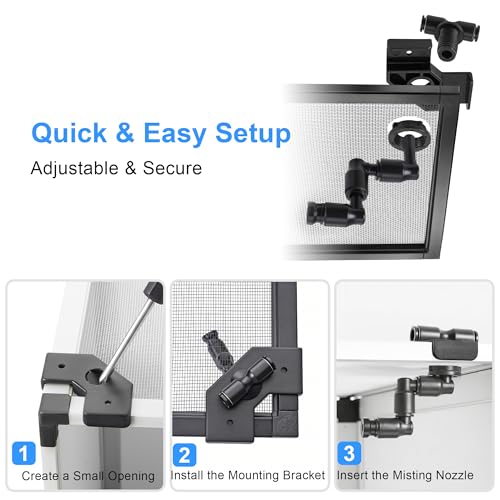 Reptile Mister Connector - Nozzles Stable Connection, Perfect for Misting with Screens-2pcs in a Pack - size: Misting connector-2pcs