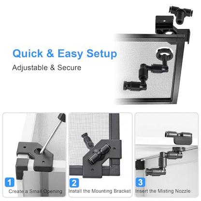 Reptile Mister Connector - Nozzles Stable Connection, Perfect for Misting with Screens-2pcs in a Pack - size: Misting connector-2pcs