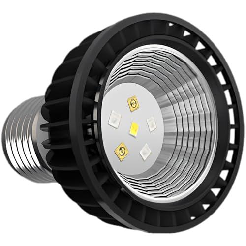 UVB 5.0 Reptile Light Bulb, 3W Full Spectrum UVA UVB Light for Reptiles, E27 Base, Aluminum Shell, Low Power Consumption, Supports Vitamin D3 Synthesis, 2.8 x 2.4 x 2.4 in