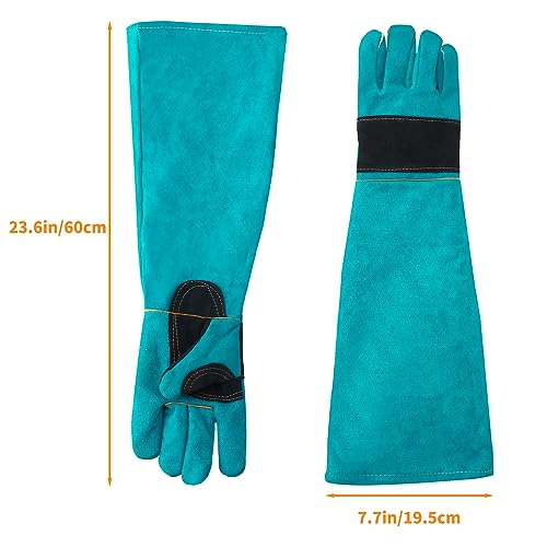 Animal Handling Glove Anti Scratch Protective Gloves for Training Dogs Cat Bird Snake Parrot Lizard Wild Animals Reptiles,Bite Resistant Gloves