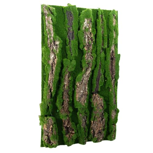 Cork Terrarium Background - Reptile Habitat Decoration, Frog and Lizard Moss Backdrop, Chameleon Bark Terrarium | Artificial Moss Reptile Decor for Gecko, Frog, Tortoise, Chameleon, Lizard Habitat - color: 30*50cm