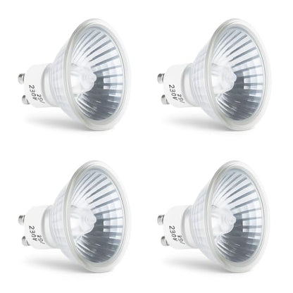 Mandala Crafts MR16 25W 120V GU10 Halogen Light Bulbs for Candle Warmers Lamps - Dimmable Warm White Fragrance Melts, Tart Burners, Scents Wax Warmer Bulbs, Pack of 4