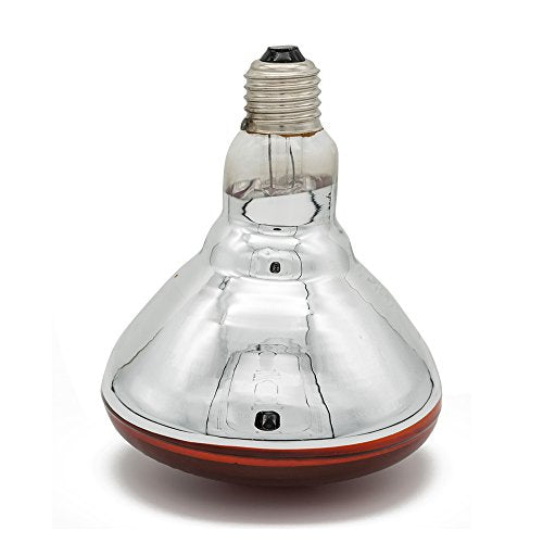 Infrared Bulb Red Hard Explosion-Proof Glass Infrared Heating Lamp for Chicken,Pet,Bathroom Warming Light Bulb(250w,120v) - color: Dark Red