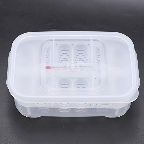 Snakes Lizards Hatchery Box, Highly Transparent Breeding Incubator Tray Hatching Case with Air Circulation Function Suitable for Hatching Reptiles Eggs