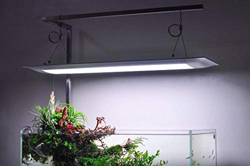 ONF Stainless Steel 304 Square Hanging Kit for Planted Terrarium & Aquarium Light, Suspension System, Adjustable Stand Hold up to 11lb 24-36 inch Fish Tank Light, 2 pcs Tubes in Pack, Left - size: Left