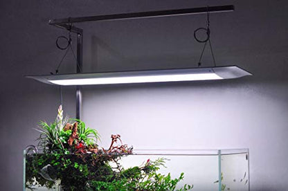 ONF Stainless Steel 304 Square Hanging Kit for Planted Terrarium & Aquarium Light, Suspension System, Adjustable Stand Hold up to 11lb 24-36 inch Fish Tank Light, 2 pcs Tubes in Pack, Left - size: Left