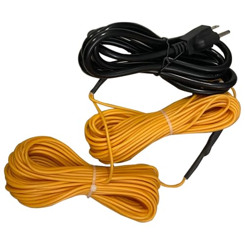 98Ft Soil Heating Cable for Greenhouse 200 W Electric Carbon Fiber Soil Heat Cable with Thermostat for Plant Soil Garden, Cold Frame (Temperature 131°F)