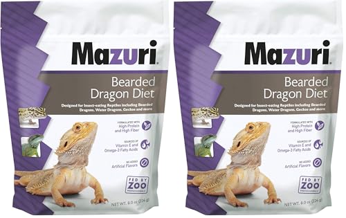 Mazuri | Bearded Dragon Food - Insect Portion of a Complete Diet | 8 Ounce (8 oz) Bag (Pack of 2) - size: 3 Pound (Pack of 2)