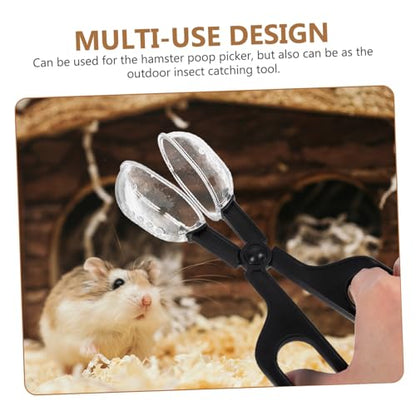 YARNOW 3pcs Multi-use Small Animal Poop Scoop Plastic Scissor for Hamster Supplies Scientific Grip for Safety
